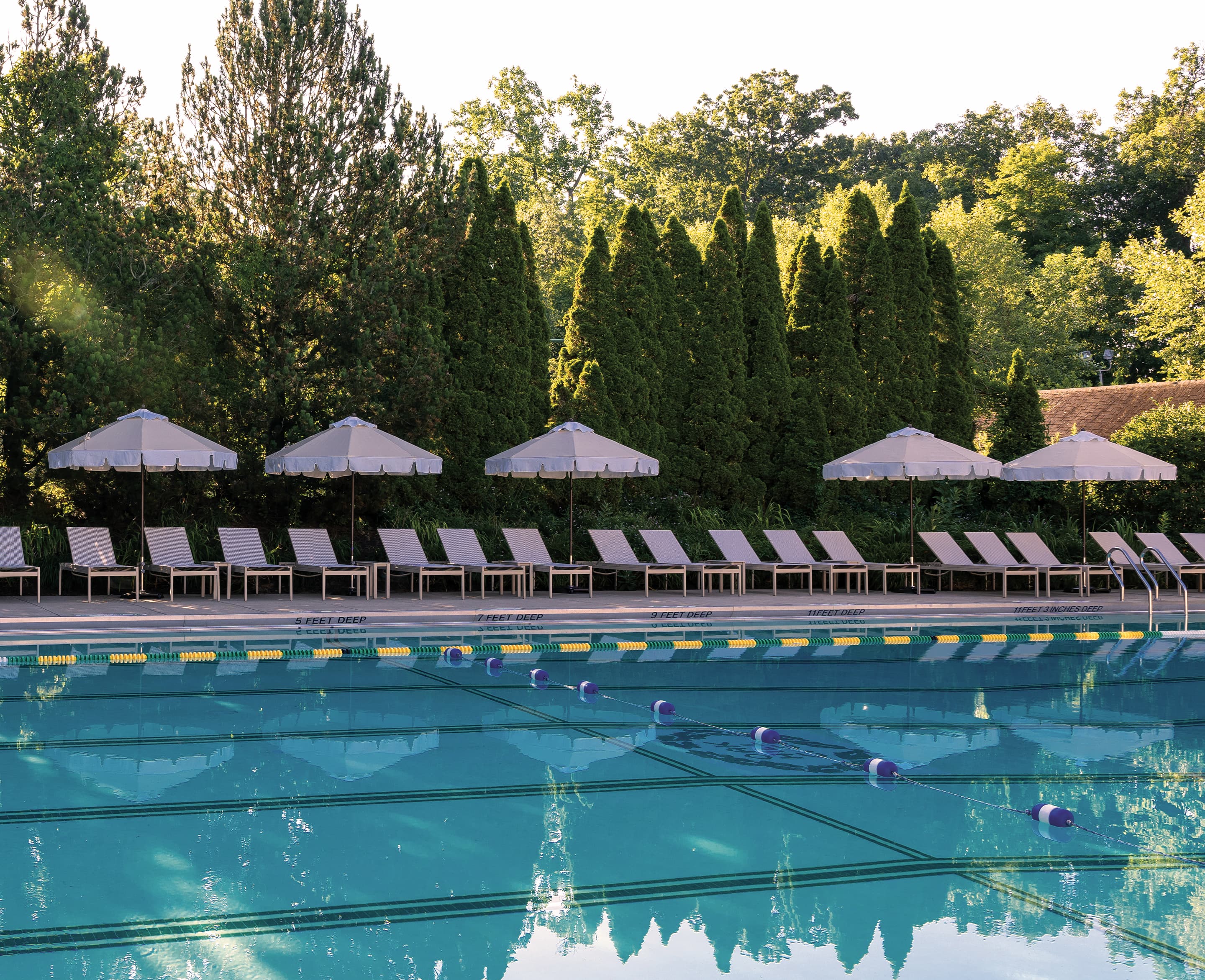 Frankford umbrellas poolside