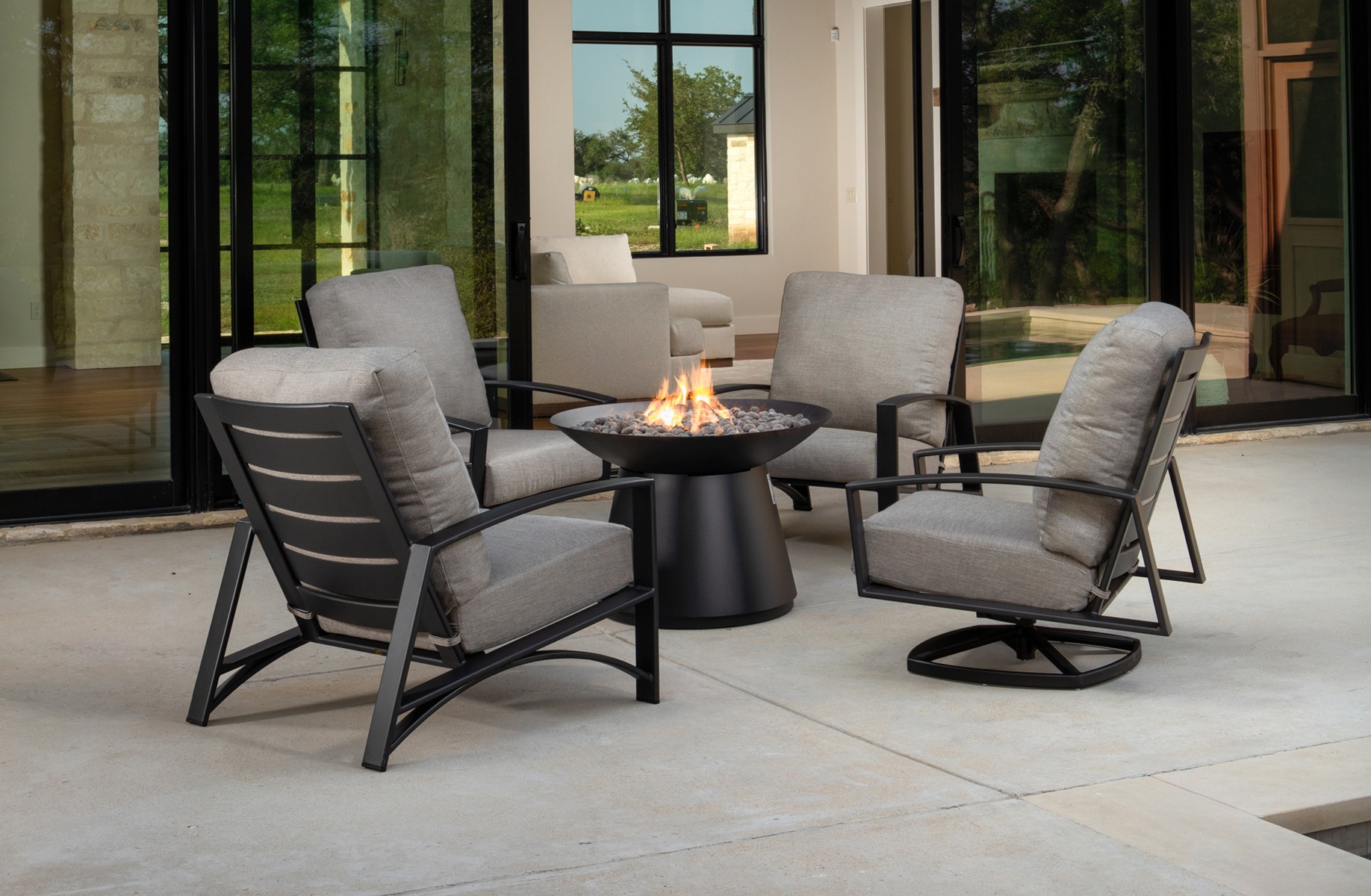 OW Lee poolside seating